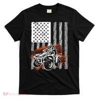 Cool ATV For Adult Quad Racing Squad USA Flag 4 Wheeler T-Shirt thumb 0