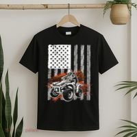 Cool ATV For Adult Quad Racing Squad USA Flag 4 Wheeler T-Shirt thumb 2