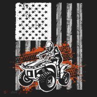 Cool ATV For Adult Quad Racing Squad USA Flag 4 Wheeler Beanie thumb 2