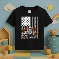 Cool ATV For Adult Quad Racing Squad USA Flag 4 Wheeler Toddler T-Shirt thumb 3