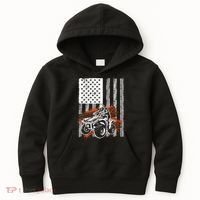 Cool ATV For Adult Quad Racing Squad USA Flag 4 Wheeler Kids Hoodie thumb 0