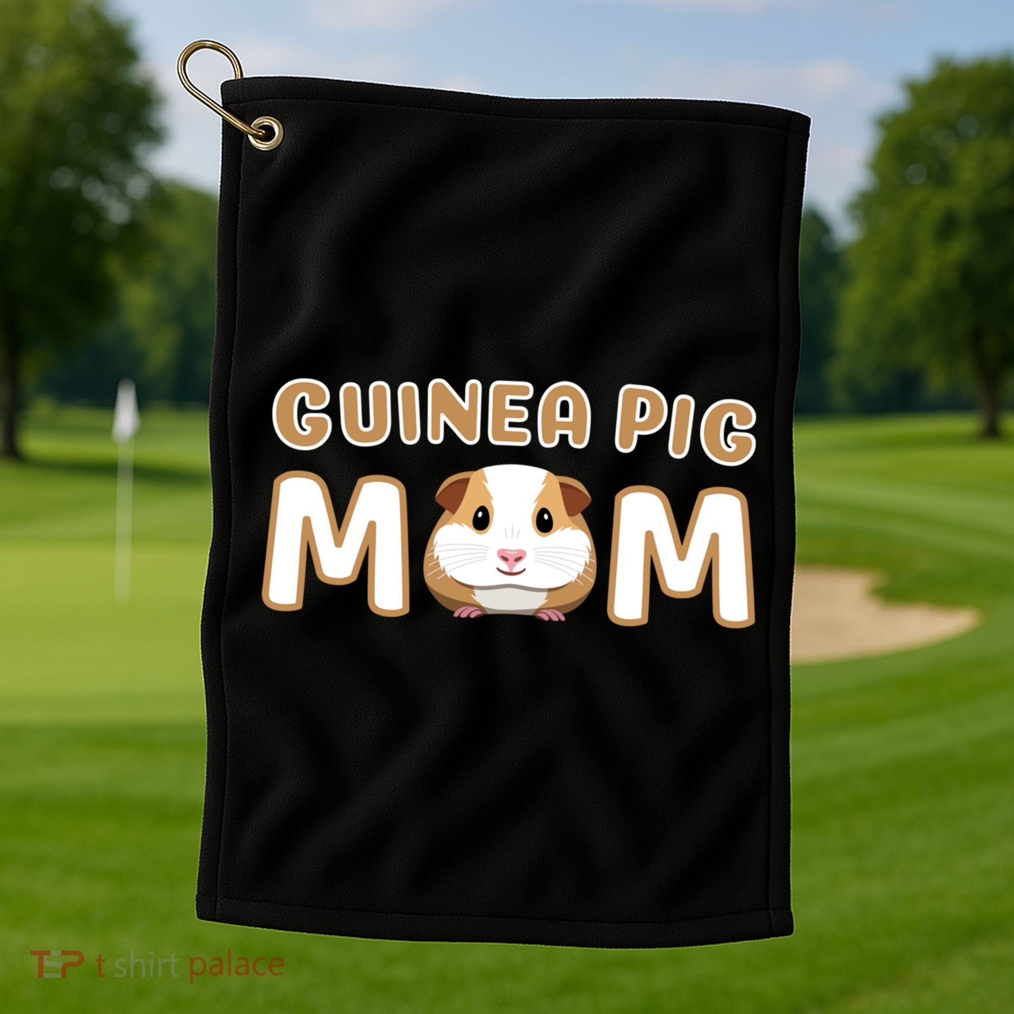 Cute Adorable Fun Guinea Pig Mom Gift Golf Towel