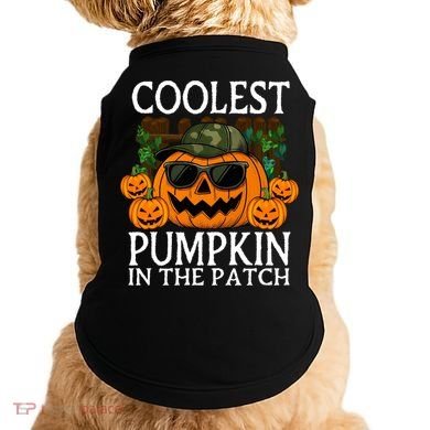 Cute And Funny Halloween Coolest Pumpkin In The Patch Doggie Tank