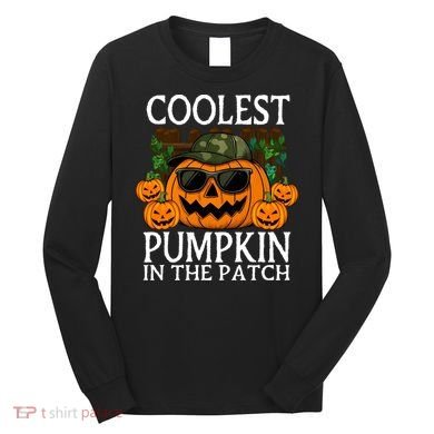 Cute And Funny Halloween Coolest Pumpkin In The Patch Long Sleeve Shirt