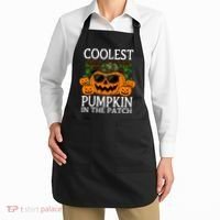 Cute And Funny Halloween Coolest Pumpkin In The Patch Apron thumb 2