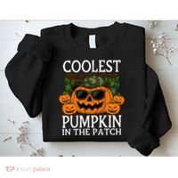 Cute And Funny Halloween Coolest Pumpkin In The Patch Sweatshirt thumb 2
