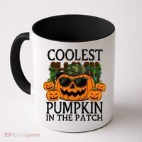 Cute And Funny Halloween Coolest Pumpkin In The Patch Coffee Mug thumb 0