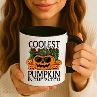 Cute And Funny Halloween Coolest Pumpkin In The Patch Coffee Mug thumb 3