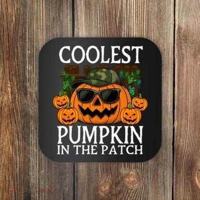Cute And Funny Halloween Coolest Pumpkin In The Patch Coaster