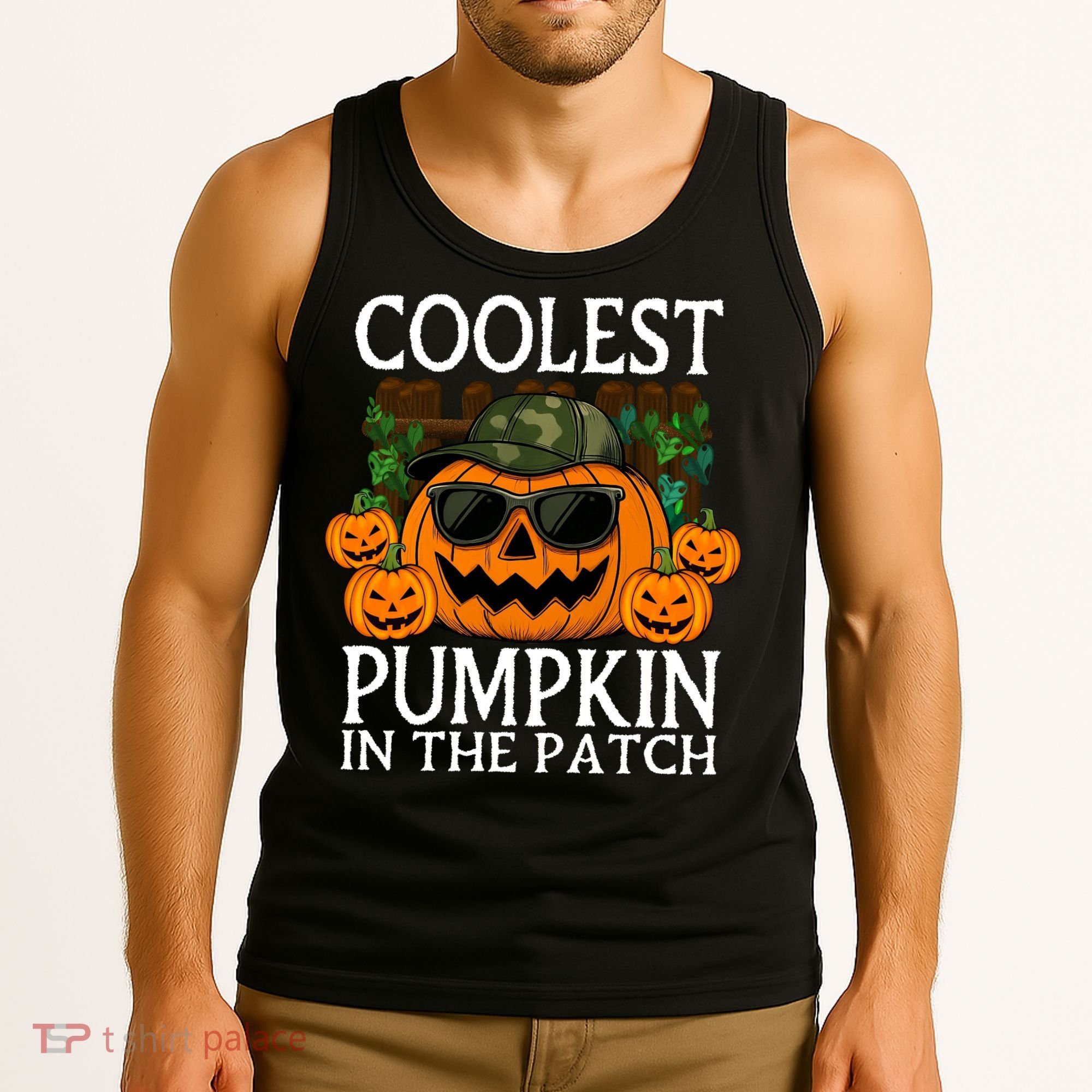Cute And Funny Halloween Coolest Pumpkin In The Patch Tank Top