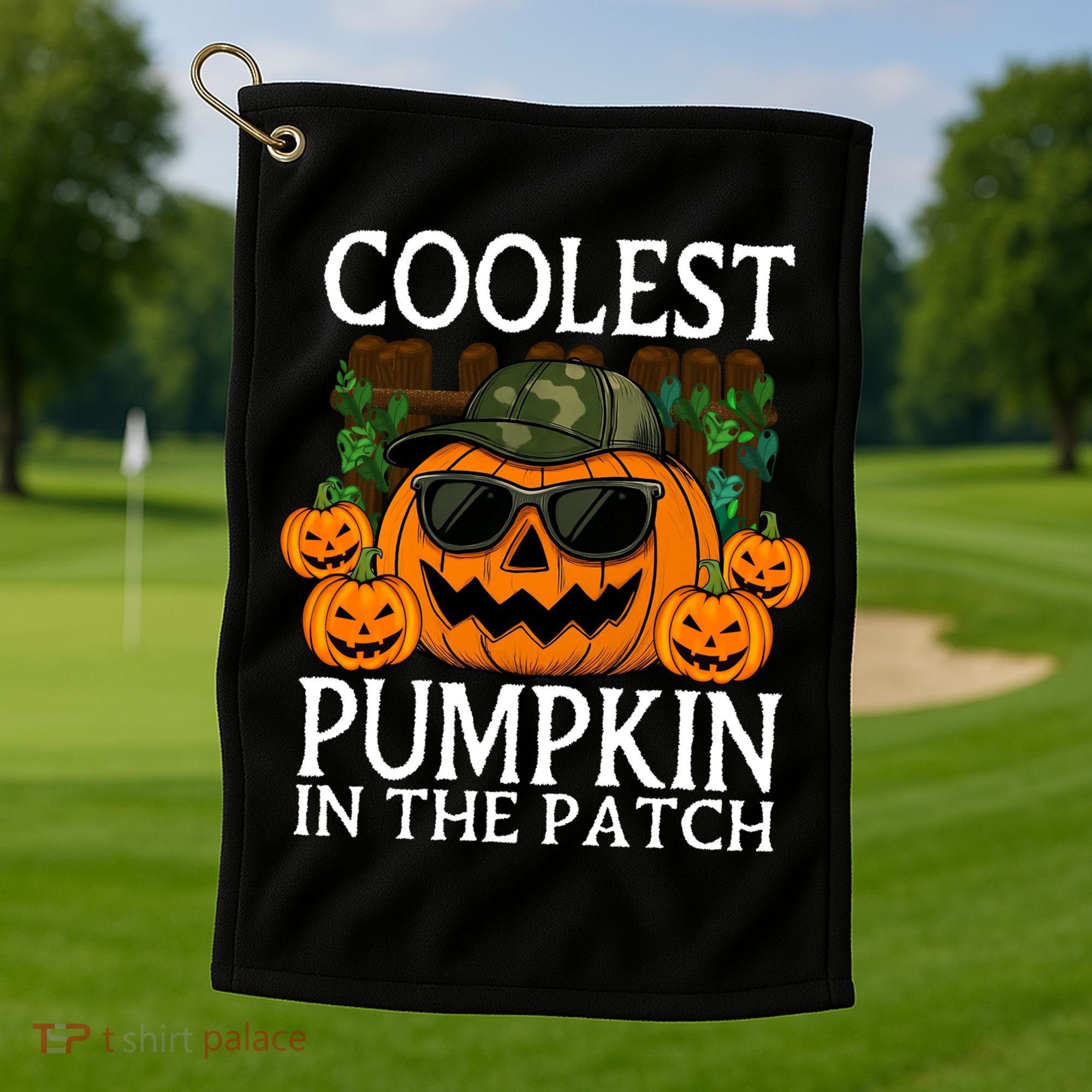 Cute And Funny Halloween Coolest Pumpkin In The Patch Golf Towel