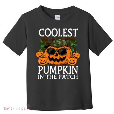 Cute And Funny Halloween Coolest Pumpkin In The Patch Toddler T-Shirt
