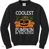 Cute And Funny Halloween Coolest Pumpkin In The Patch Kids Sweatshirt thumb 0