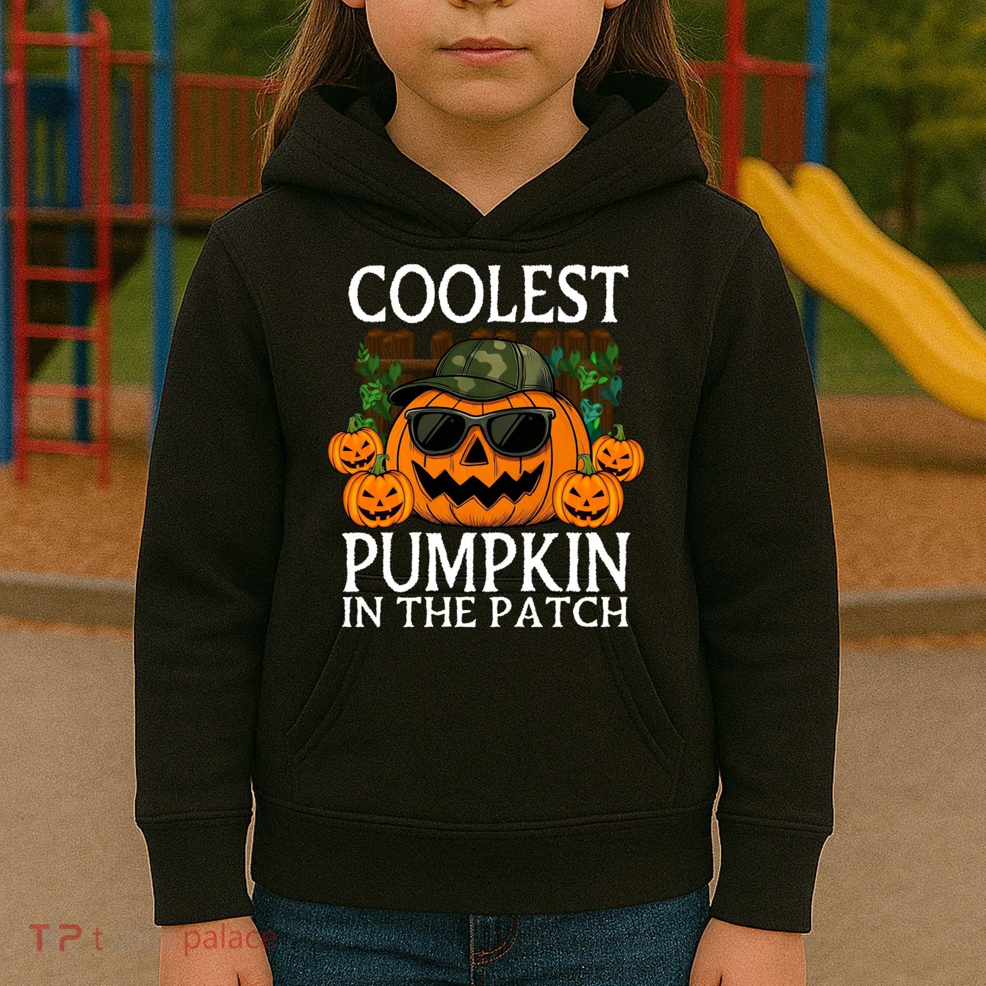 Cute And Funny Halloween Coolest Pumpkin In The Patch Kids Hoodie