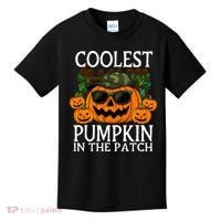 Cute And Funny Halloween Coolest Pumpkin In The Patch Kids T-Shirt thumb 0