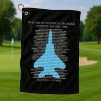 Chanute Afb F15 Eagletshirt Rantoul Illinois Golf Towel thumb 1