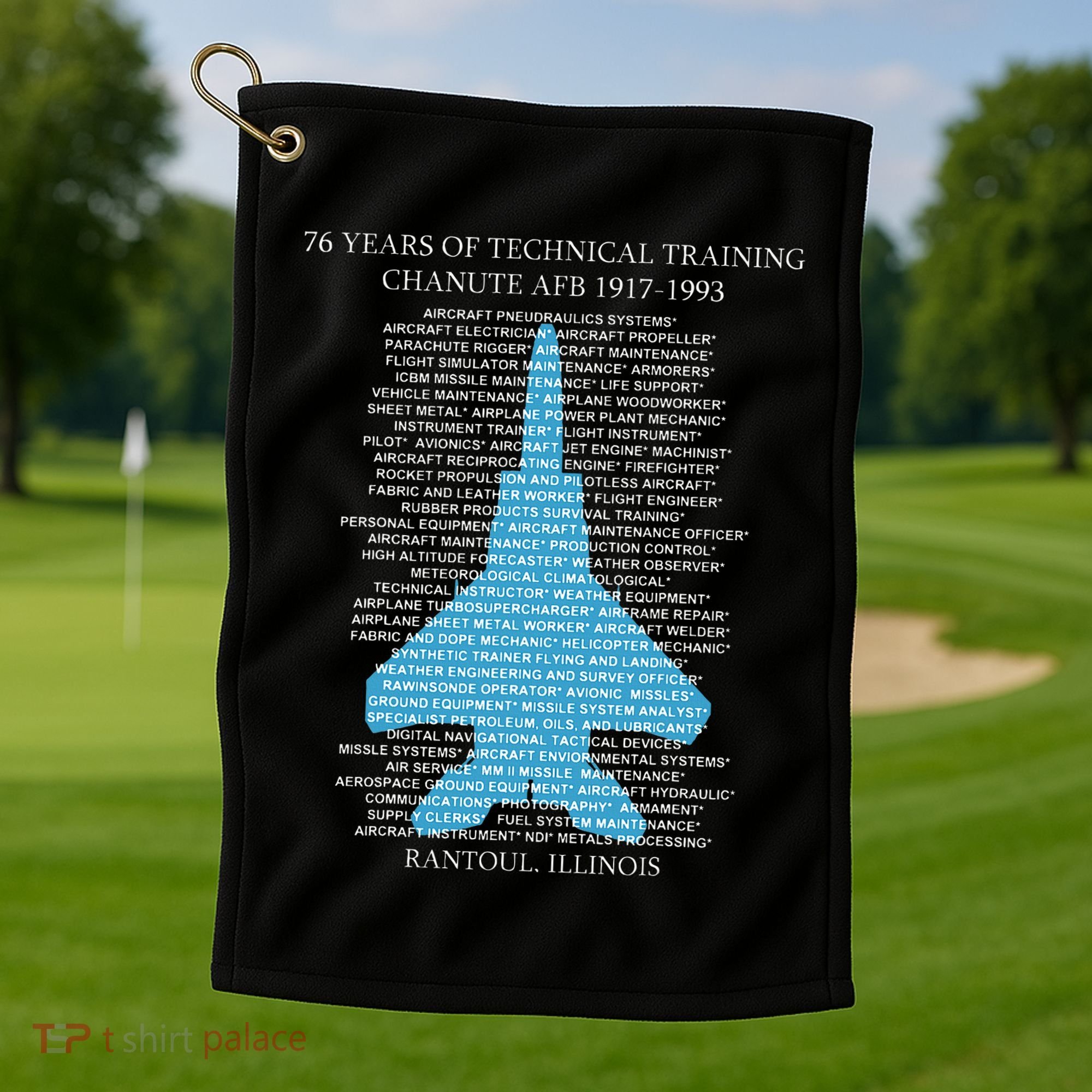 Chanute Afb F15 Eagletshirt Rantoul Illinois Golf Towel