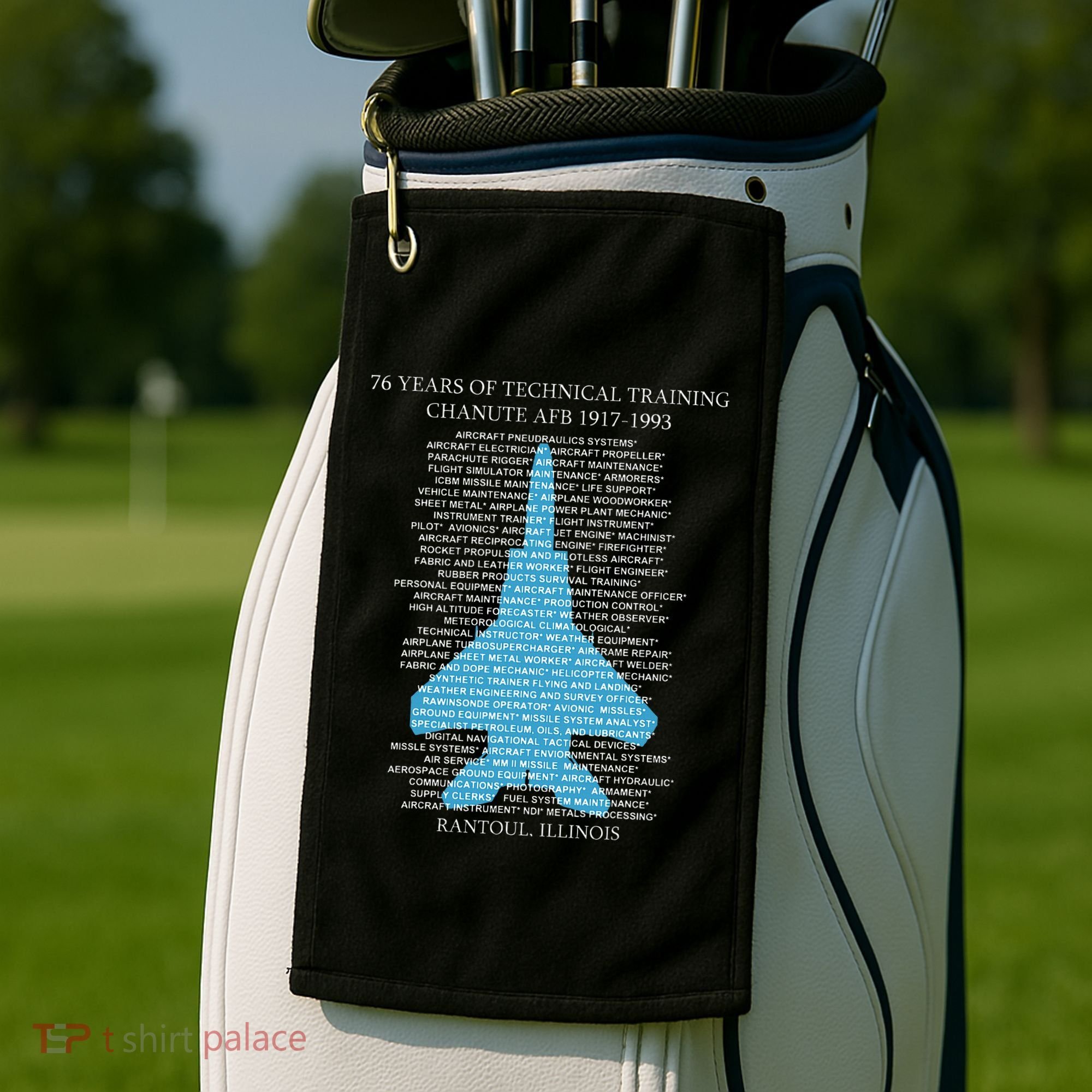 Chanute Afb F15 Eagletshirt Rantoul Illinois Golf Towel