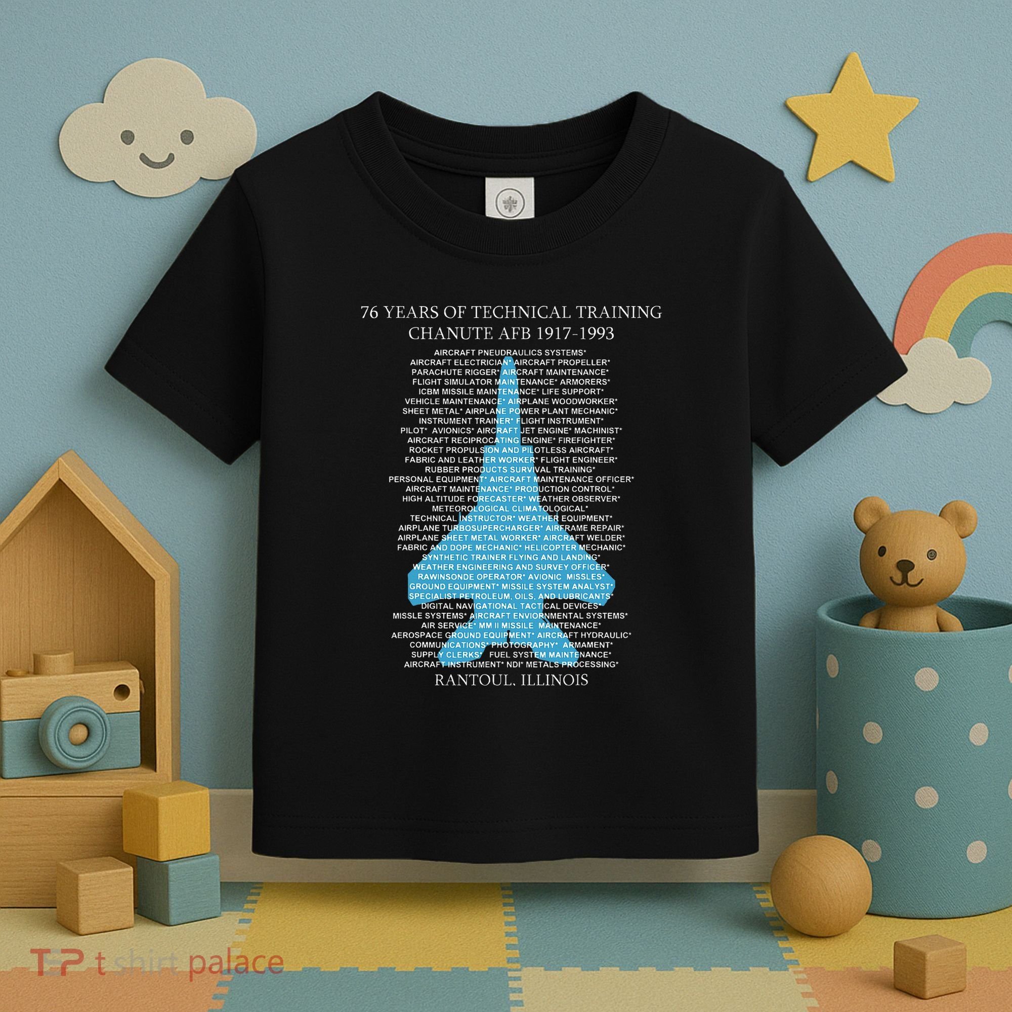 Chanute Afb F15 Eagletshirt Rantoul Illinois Toddler T-Shirt