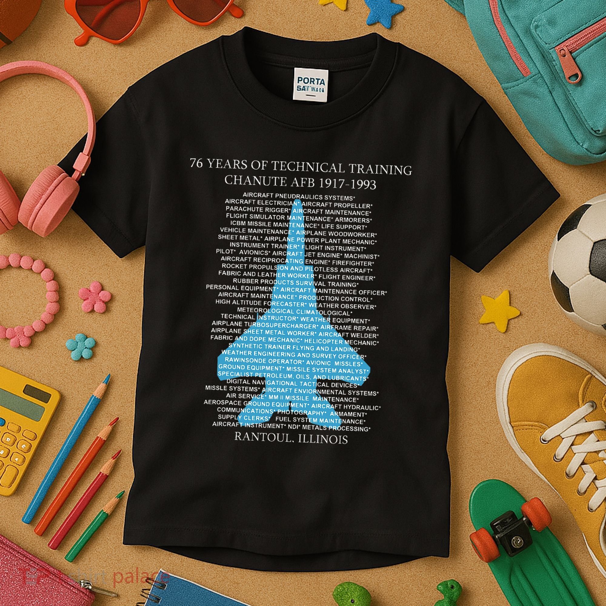 Chanute Afb F15 Eagletshirt Rantoul Illinois Kids T-Shirt