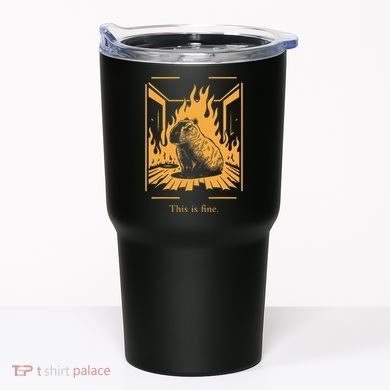 Capybara Amidst Flames This Is Fine Meme Art Tumbler