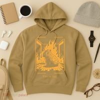 Capybara Amidst Flames This Is Fine Meme Art Hoodie thumb 3
