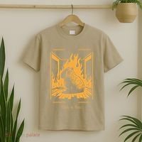 Capybara Amidst Flames This Is Fine Meme Art T-Shirt thumb 2