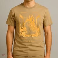 Capybara Amidst Flames This Is Fine Meme Art T-Shirt thumb 3