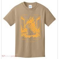 Capybara Amidst Flames This Is Fine Meme Art Kids T-Shirt thumb 0