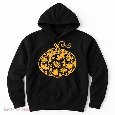Cute Autumn Fall Leaves Pattern Pumpkin Hoodie