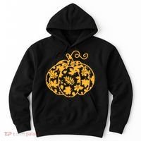 Cute Autumn Fall Leaves Pattern Pumpkin Hoodie thumb 0