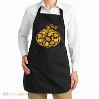 Cute Autumn Fall Leaves Pattern Pumpkin Apron thumb 2