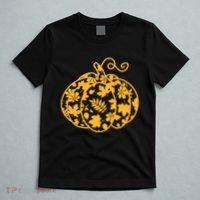 Cute Autumn Fall Leaves Pattern Pumpkin T-Shirt thumb 5