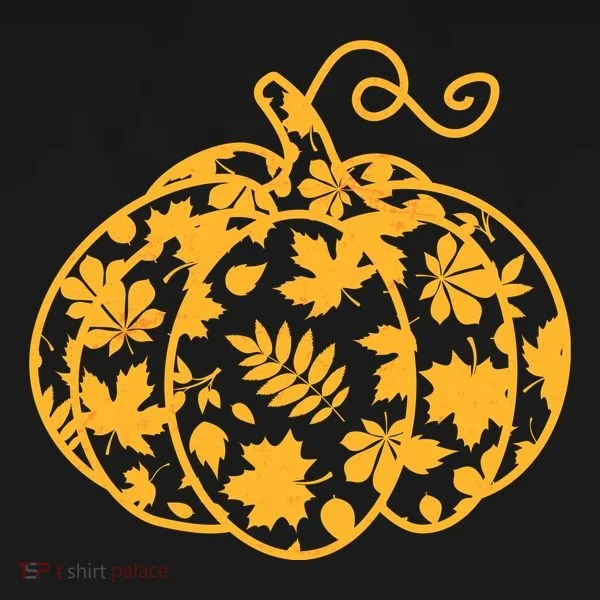 Cute Autumn Fall Leaves Pattern Pumpkin Bucket Hat