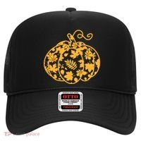 Cute Autumn Fall Leaves Pattern Pumpkin Hat thumb 0