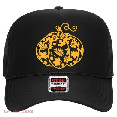 Cute Autumn Fall Leaves Pattern Pumpkin Hat