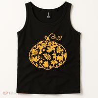 Cute Autumn Fall Leaves Pattern Pumpkin Tank Top thumb 2
