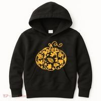 Cute Autumn Fall Leaves Pattern Pumpkin Kids Hoodie thumb 0