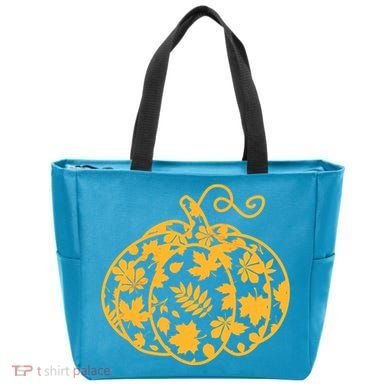 Cute Autumn Fall Leaves Pattern Pumpkin Bag