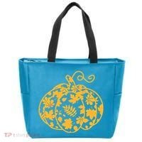 Cute Autumn Fall Leaves Pattern Pumpkin Tote Bag thumb 0