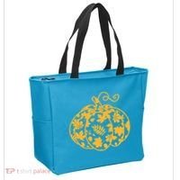 Cute Autumn Fall Leaves Pattern Pumpkin Tote Bag thumb 2