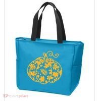 Cute Autumn Fall Leaves Pattern Pumpkin Tote Bag thumb 3