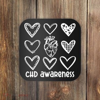 Chd Awareness For Heart Disease Month Awareness Coaster