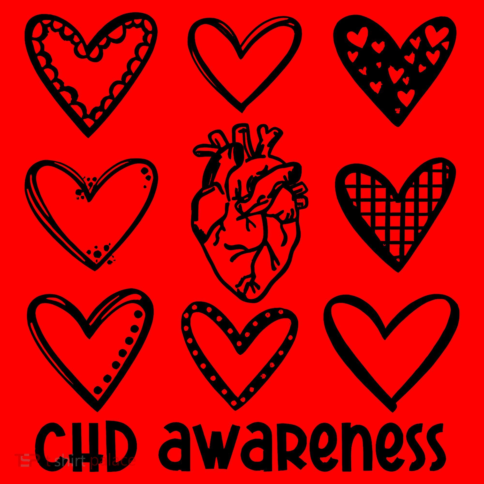 Chd Awareness For Heart Disease Month Awareness Santa Hat
