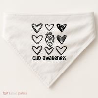 Chd Awareness For Heart Disease Month Awareness USA-Made Doggie Bandana thumb 0