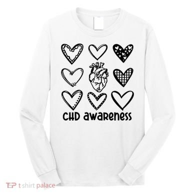 Chd Awareness For Heart Disease Month Awareness Long Sleeve Shirt