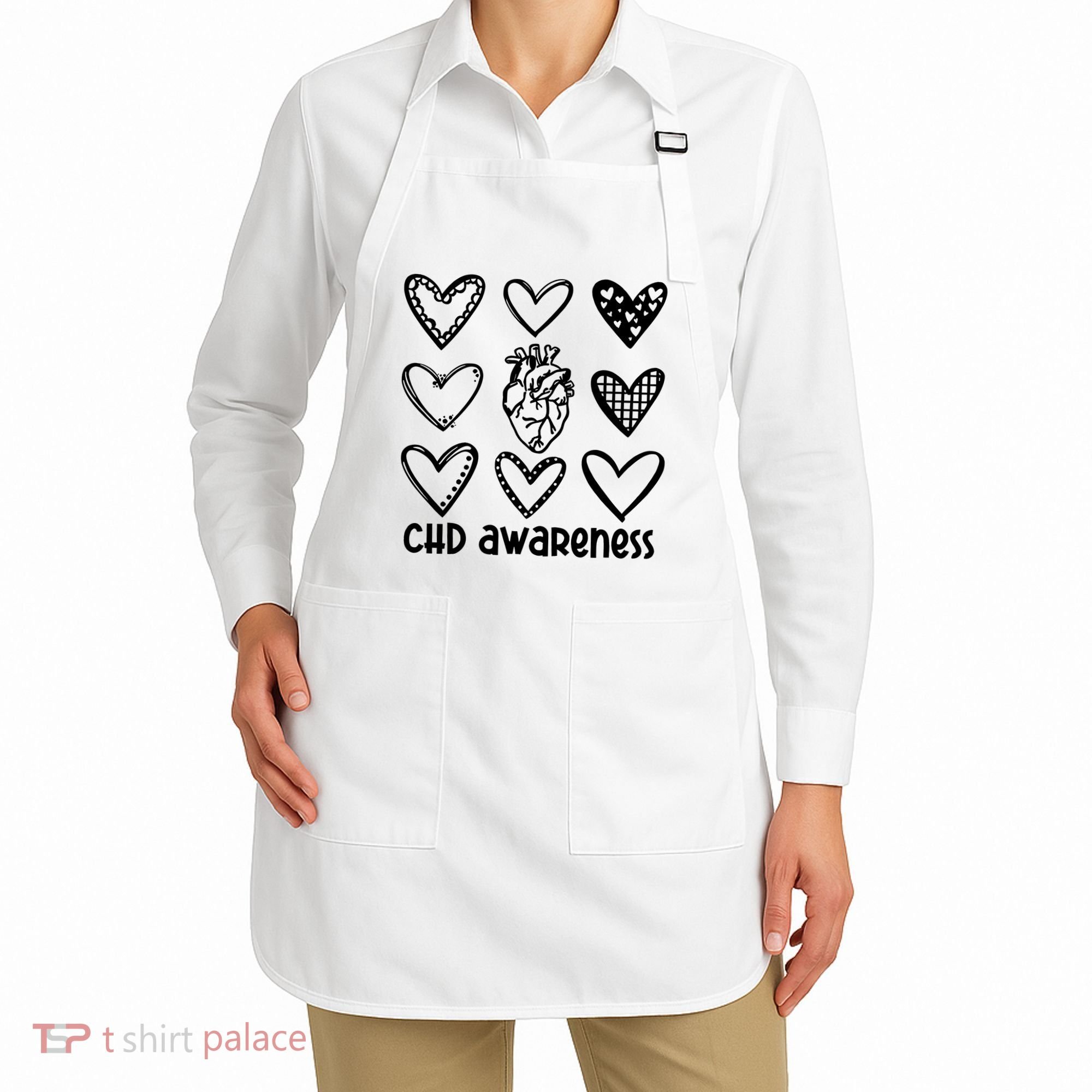 Chd Awareness For Heart Disease Month Awareness Apron