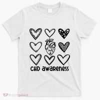 Chd Awareness For Heart Disease Month Awareness T-Shirt thumb 0