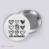 Chd Awareness For Heart Disease Month Awareness Button thumb 0