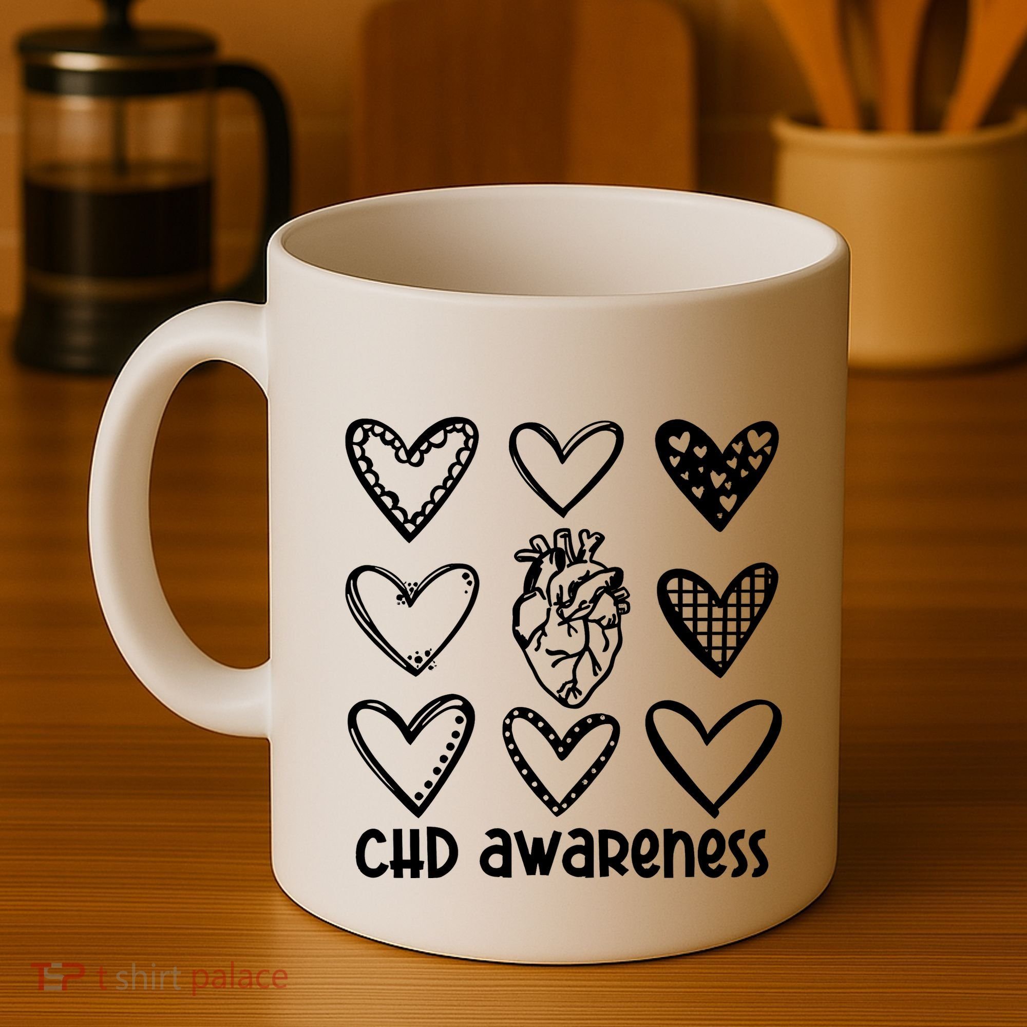 Chd Awareness For Heart Disease Month Awareness Coffee Mug